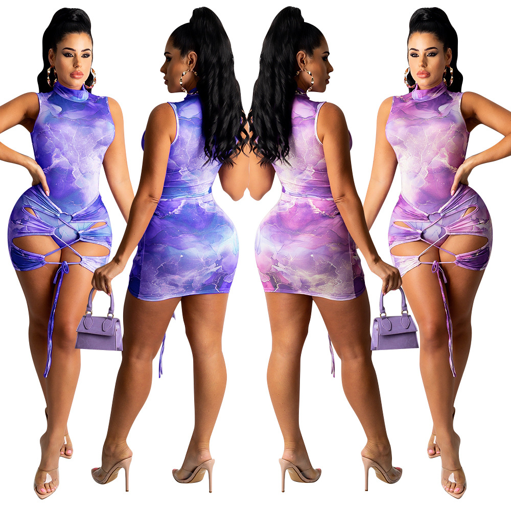 Sexy One-Piece Swimsuit Printing Ladies Two-Piece Suit
