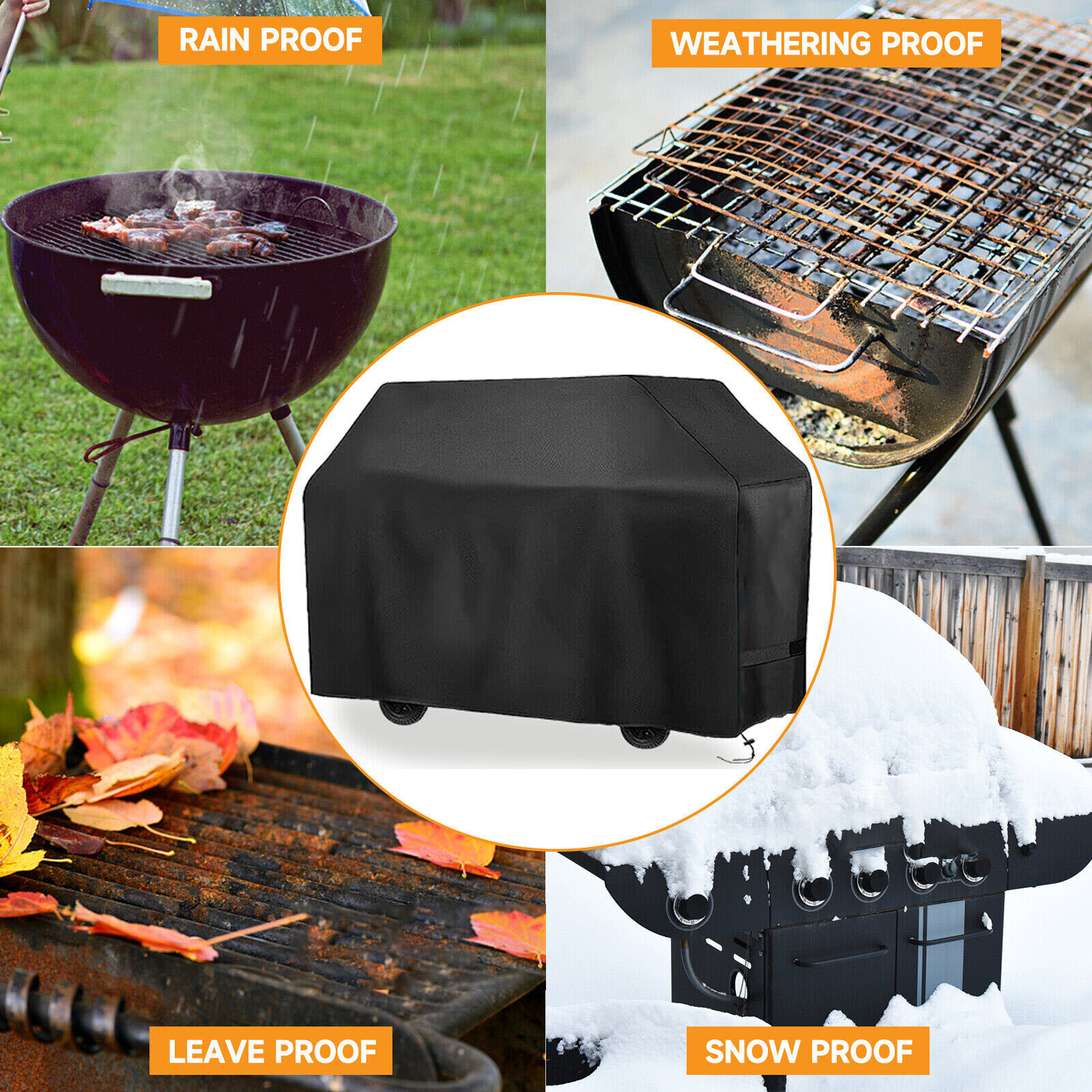 Heavy Duty BBQ Cover Waterproof Barbecue Gas Smoker Grill Patio Garden Outdoor — image 10
