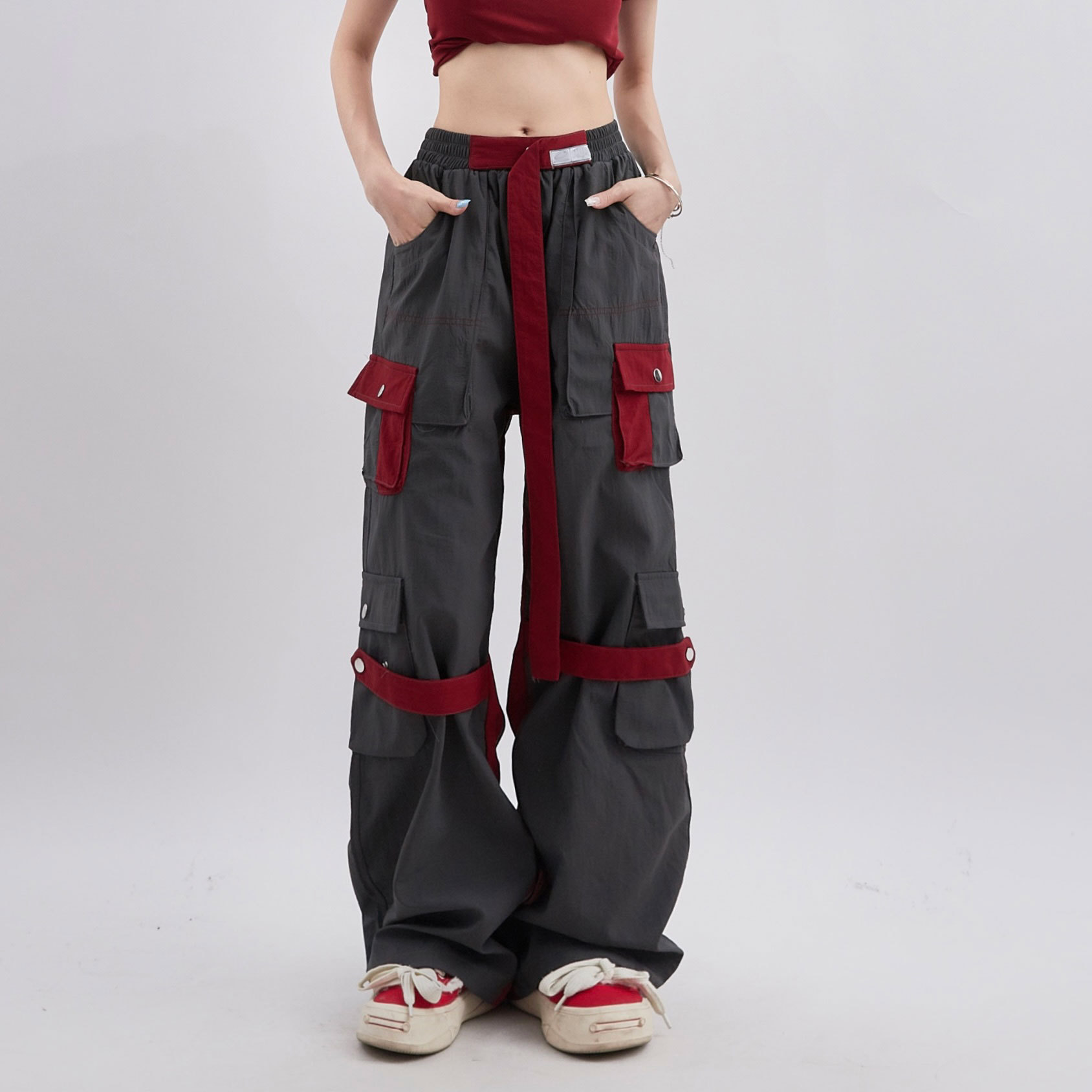 Title 4, Summer Loose High Waist Straight Casual Pants