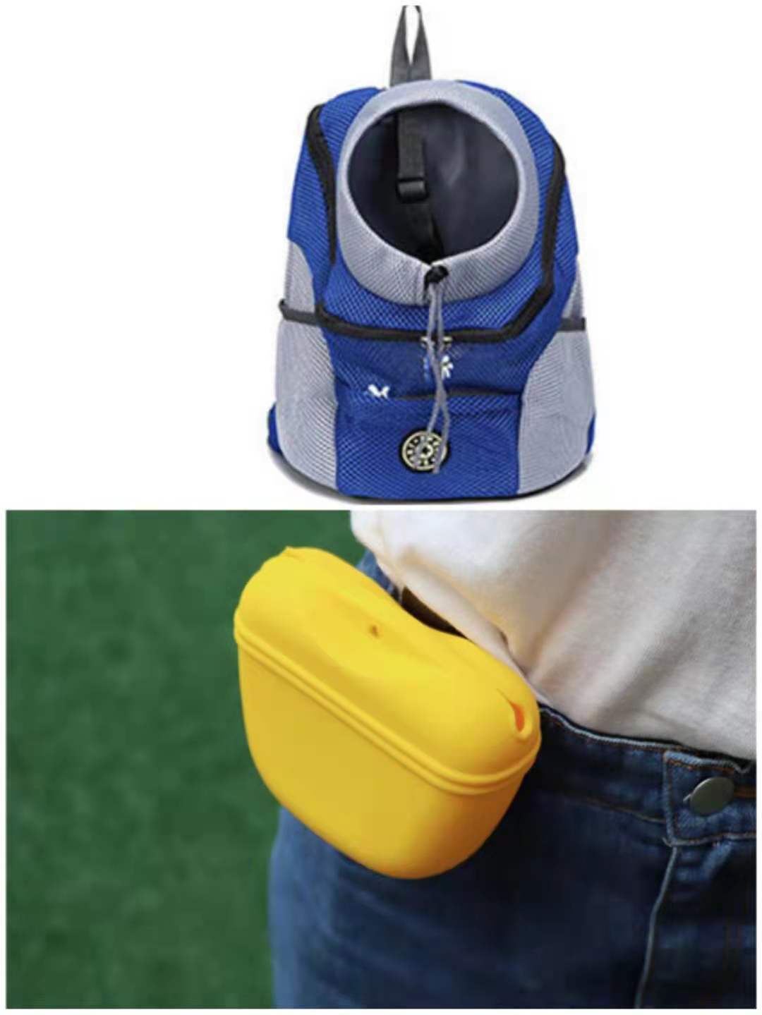 Yello supplie and blue bag l