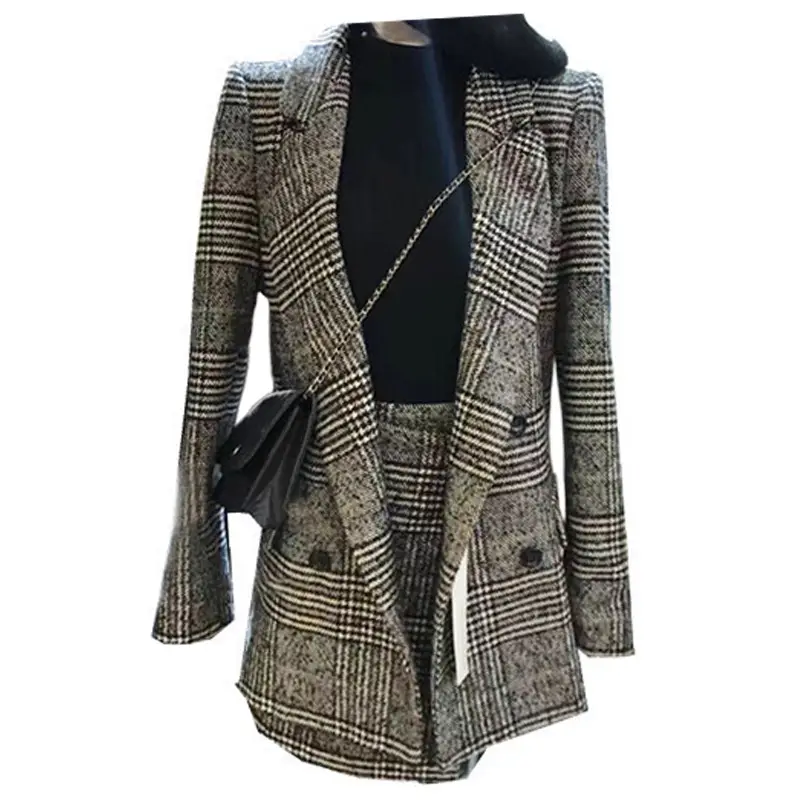 Fashion Slim Suit Jacket Slim Temperament Short Skirt Small Fragrance Suit