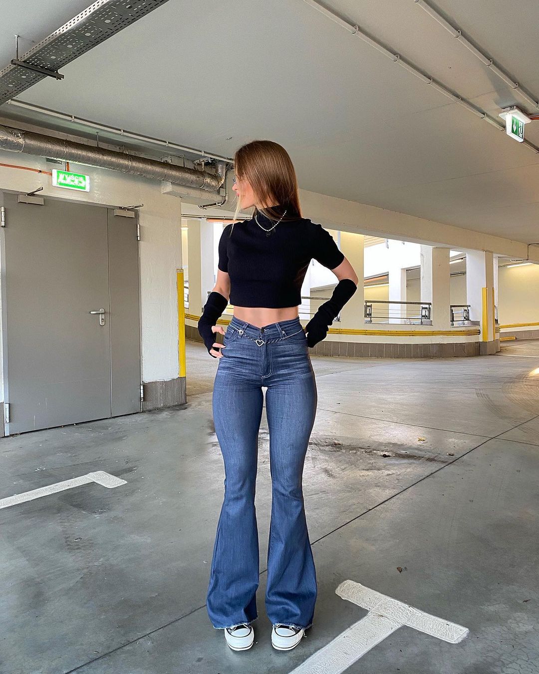 Women's Street Retro Hip Flared Pants
