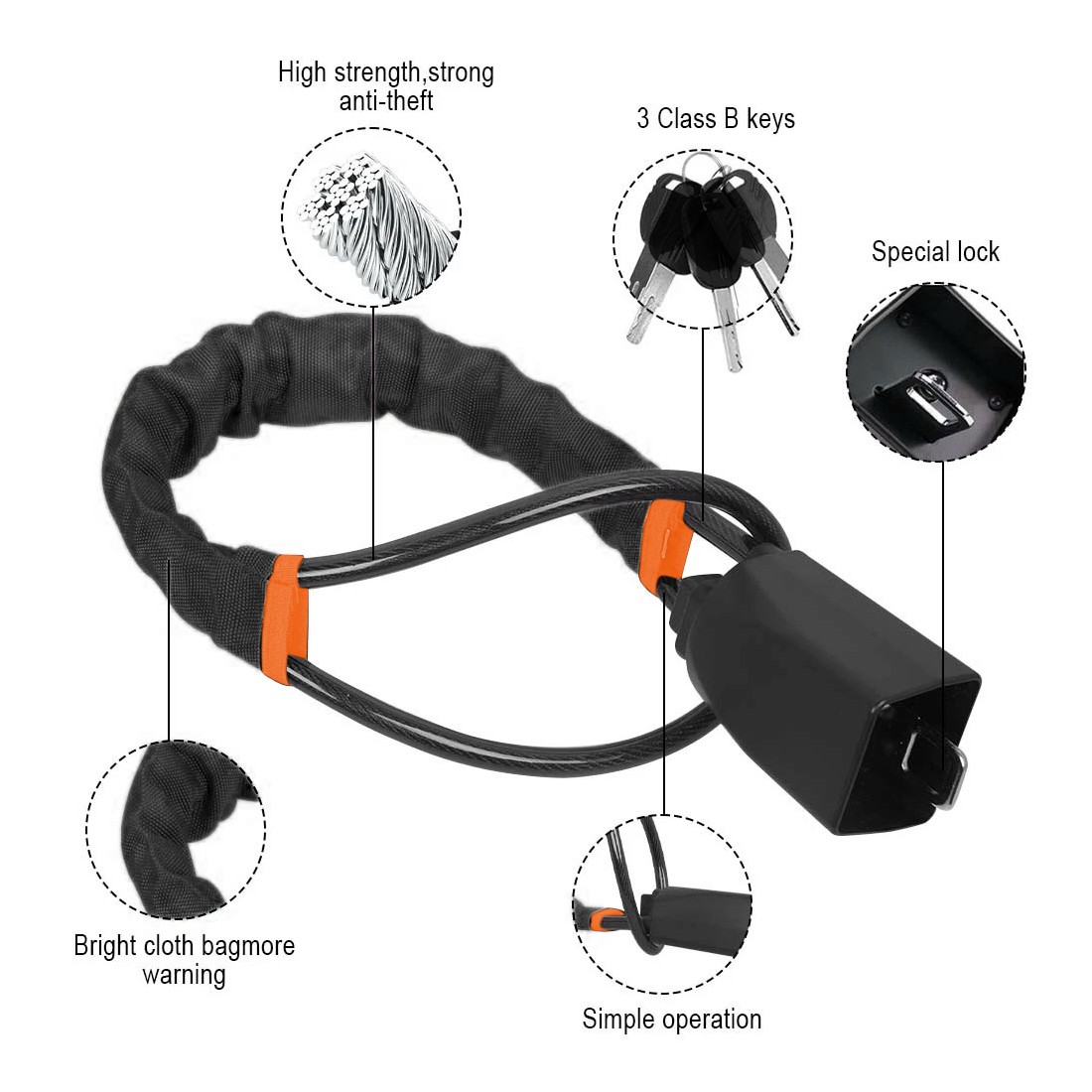 Steering Wheel Lock Anti-Theft Car Security Device Heavy Duty Seat Belt Lock