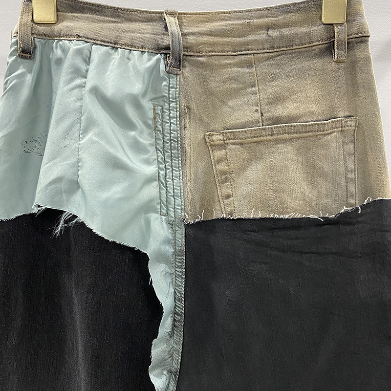 Men's And Women's Patchwork Coated Personalized Jeans