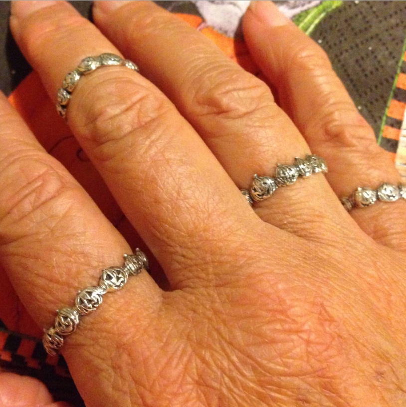 European And American Plated Ring Pumpkin Jewelry