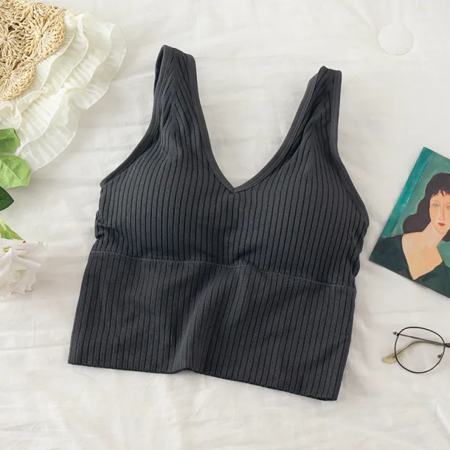Anti glare No Steel Ring Sexy Gather Wrap Tube Top Dark Grey - Shop at LoveMi
