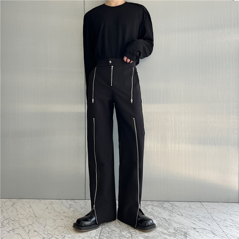 Title 3, Dekorative Slim Casual Pants Herrenmode Stilvol...