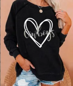 Women's Long Sleeve Printed Raglan Round Neck Sweater - 11 Style-S - View 1