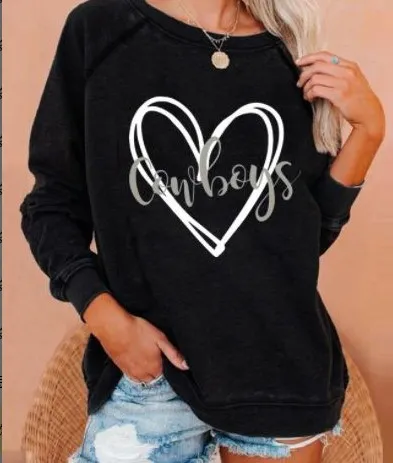 Women's Long Sleeve Printed Raglan Round Neck Sweater 11 Style S - Shop at LoveMi