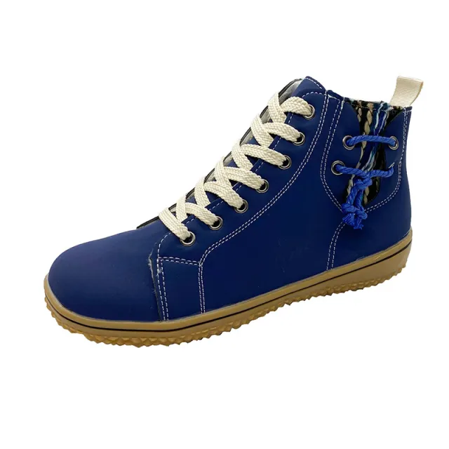 Ankle Boots For Women Lightweight Comfortable Soft Sole Zip Shoes Blue - Shop at LoveMi