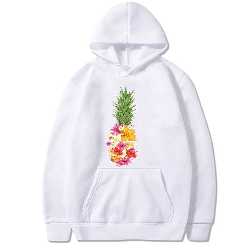 Title 1, Painted Pineapple Printed Long Sleeve Hoodie