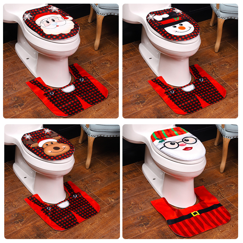 Creative Set Santa Claus Toilet Two-piece Set