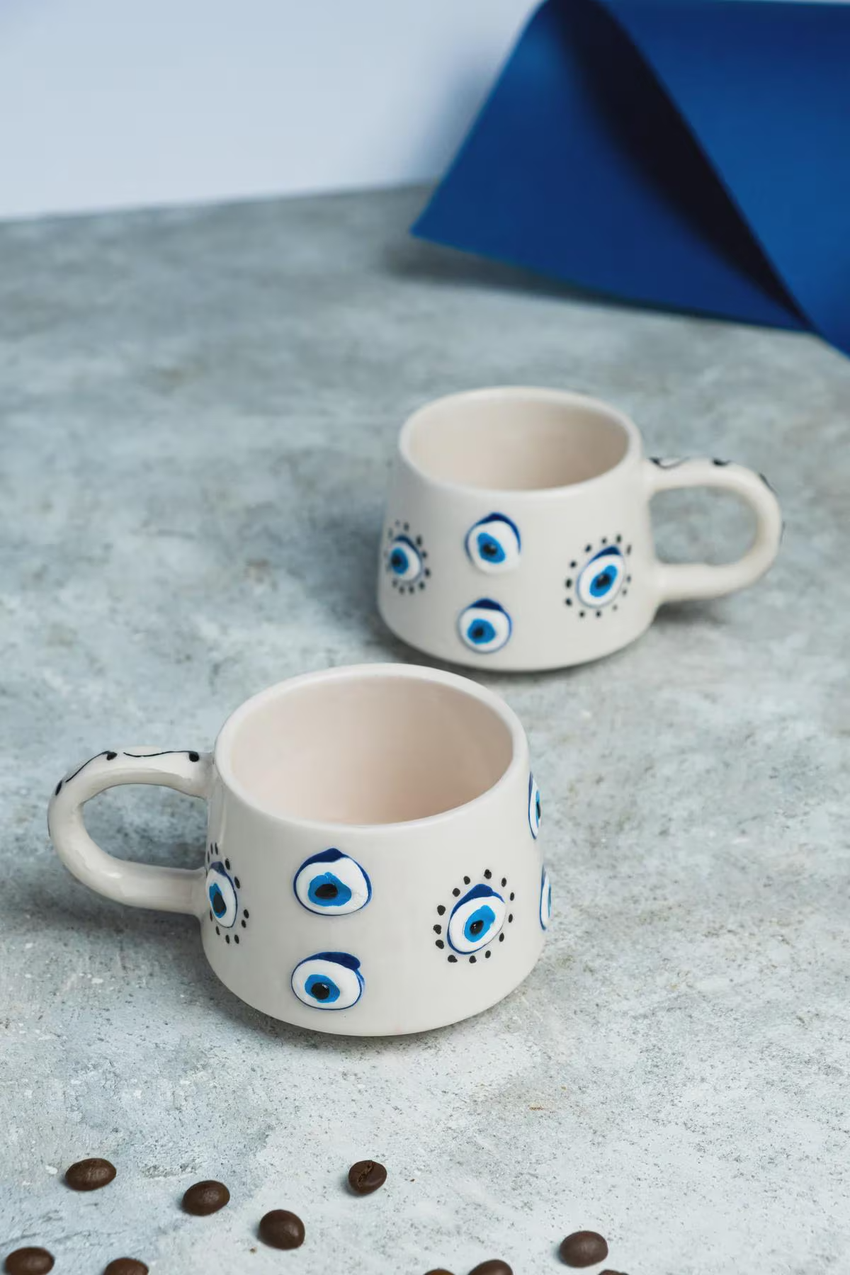 Handmade Ceramic Evil Eye Mug Set For Protection And Style 4