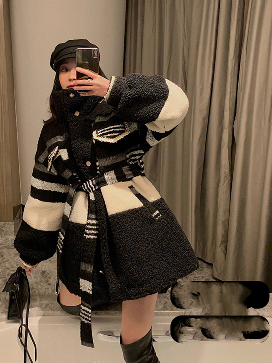 Lamb Wool Padded Jacket Coat Style Female Cotton