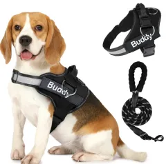 Pet Clothing Dog Couple Chest Strap Rope - Black - View 1