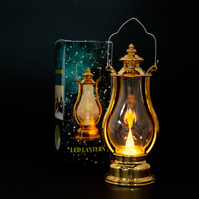 Title 12, LED Retro Portable Kerosene Lamp Decorative Sto...