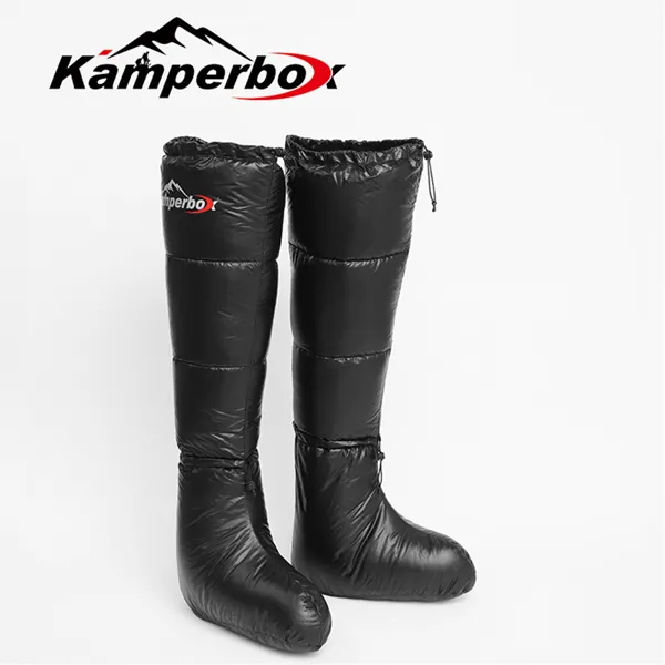 Camping Down Socks Kamperbox Sleeping Bag Down Boots - Prohibited Sales Platform - Temu - Black