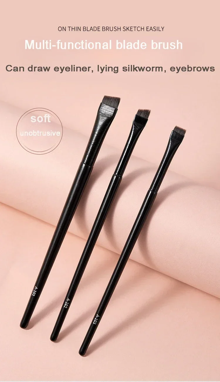 Eyebrow Eyeliner Brush Portable Small Angle Eyebrow Brush Makeup Tool Brushes Makeup Professional  Eyeliner Eyebrow Contour Makeup Brush Super Soft Fiber Comfortable Grip Soft And Natural Mak