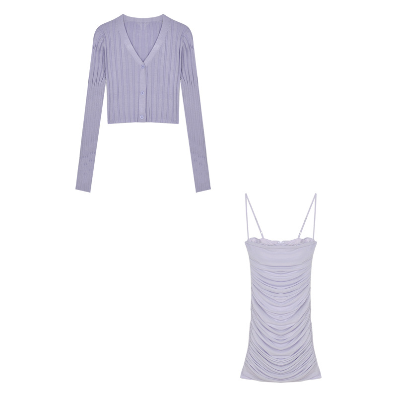 Slim Slim Fit Hip-fit Suspender Dress