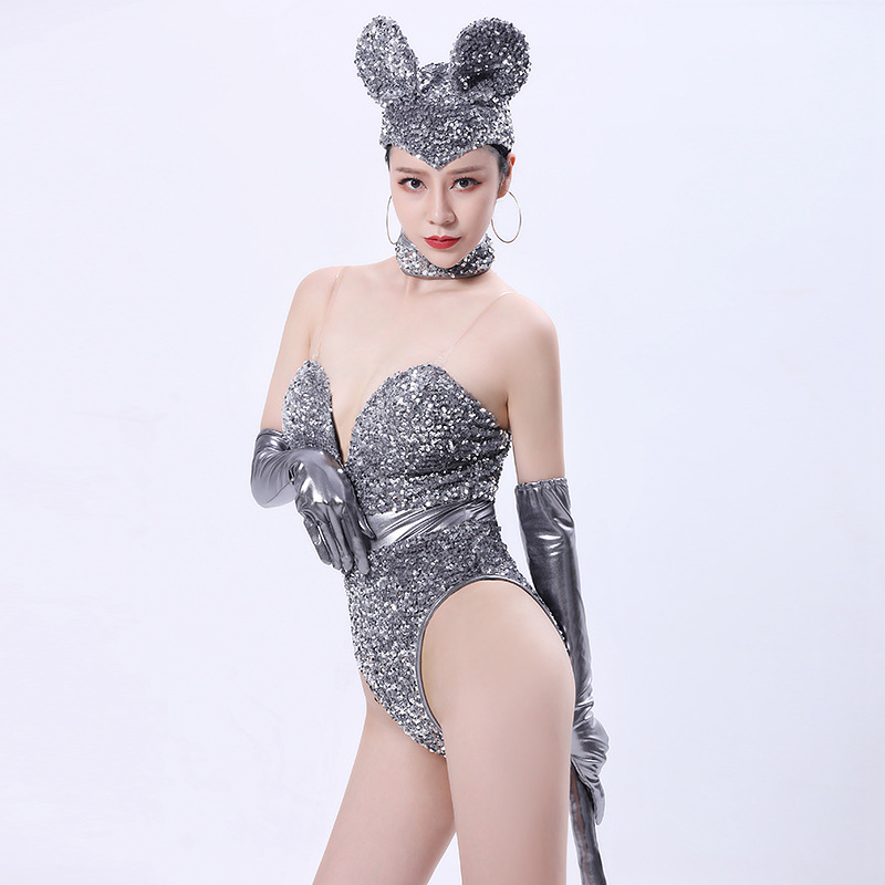 Bar Costumes Sequined Women's Atmosphere Tour Grey - Shop at LoveMi