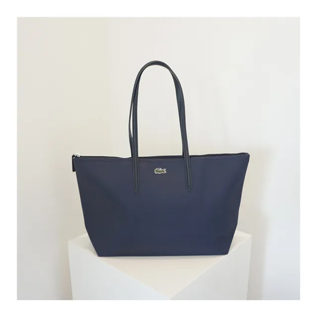 Female Large Tote Bag Large PVC Leather Casual Shoulder Bag, Beach Handbag - Purple