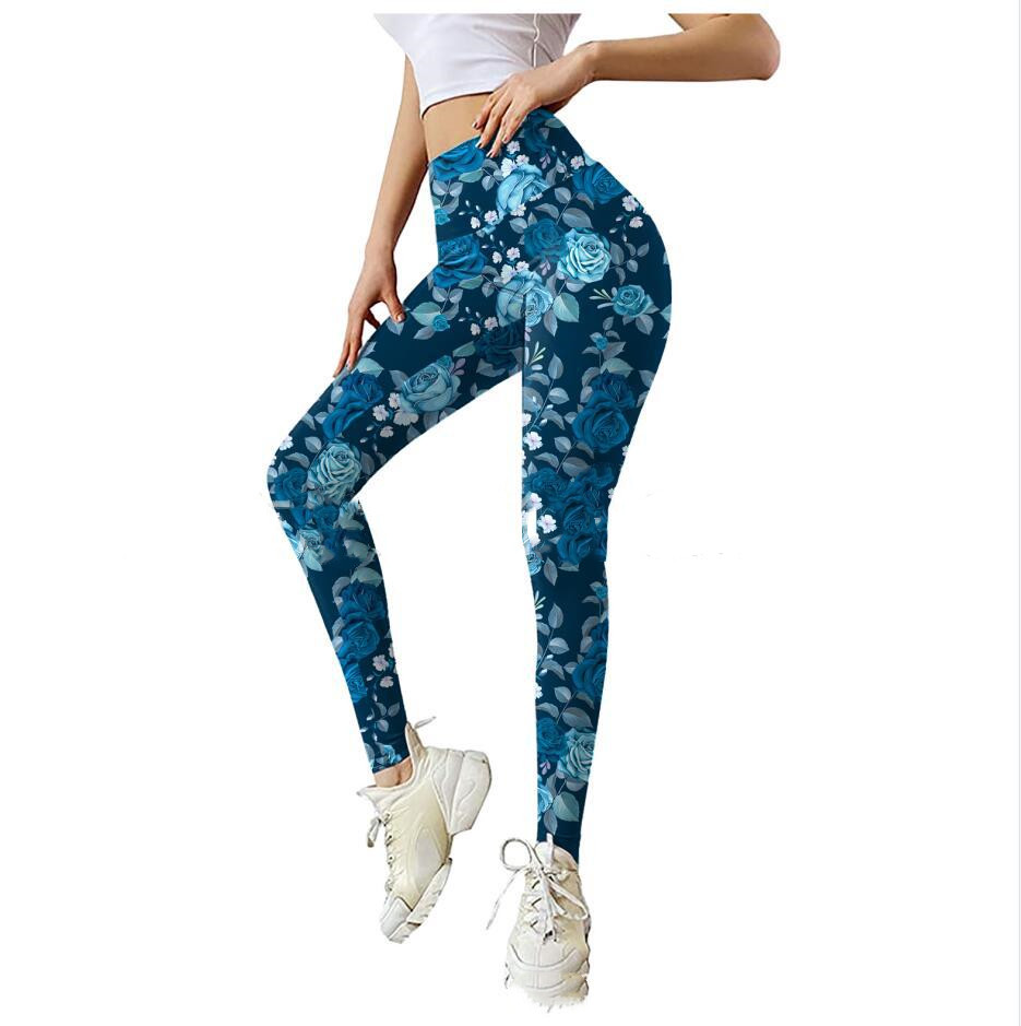  Amazon AliExpress Popular Printed Yoga Slim Pants