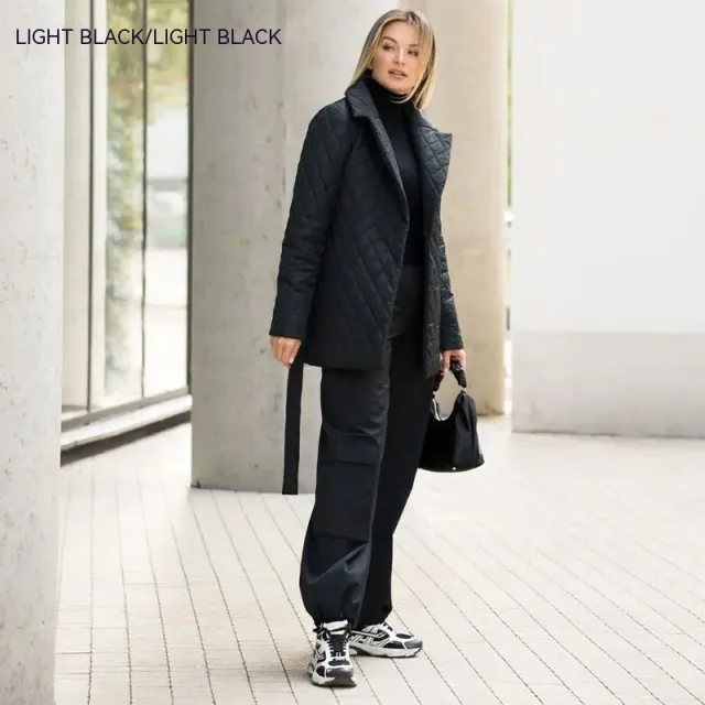 Women's Short Jacket Turn down Collar Coat Windproof Thermal Cotton padded Clothes Black - Shop at LoveMi
