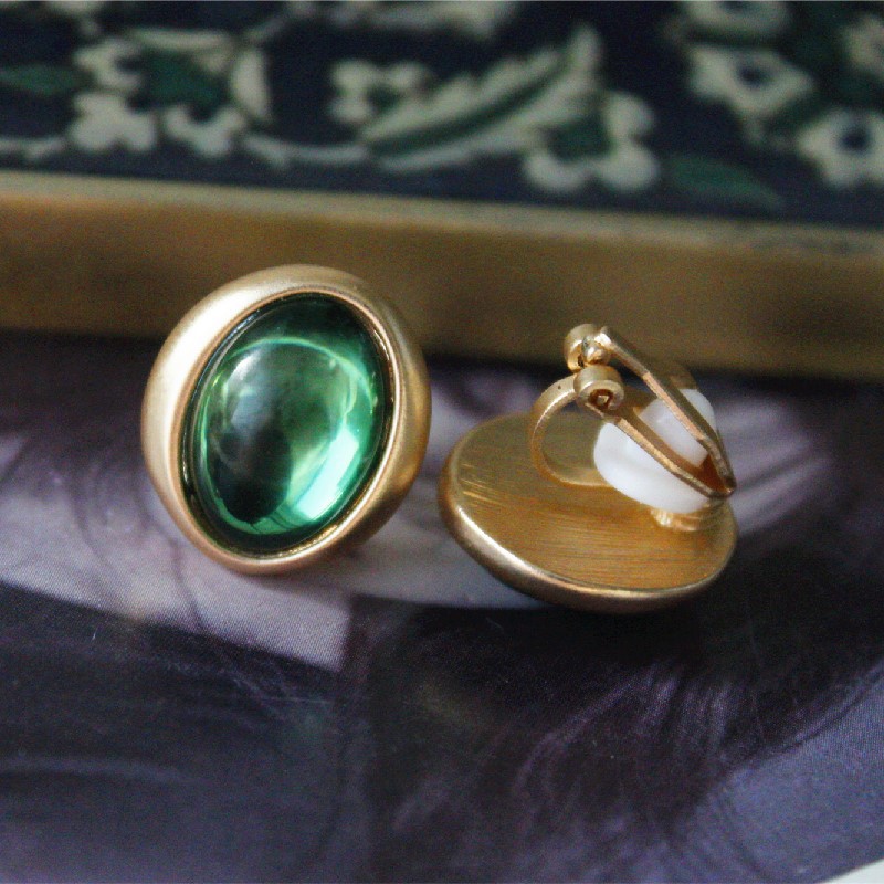 Vintage Imitation Gemstone Earrings Elegant