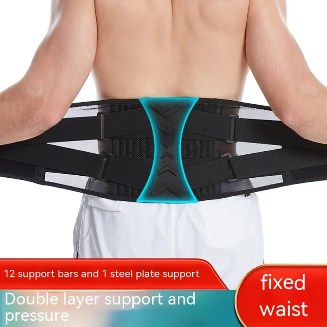 Fitness Belt Double Pressure Weightlifting Squat Waist Support Astyle Black - Shop at LoveMi