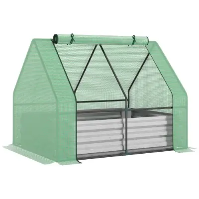 Outsunny Galvanized Raised Garden Bed
