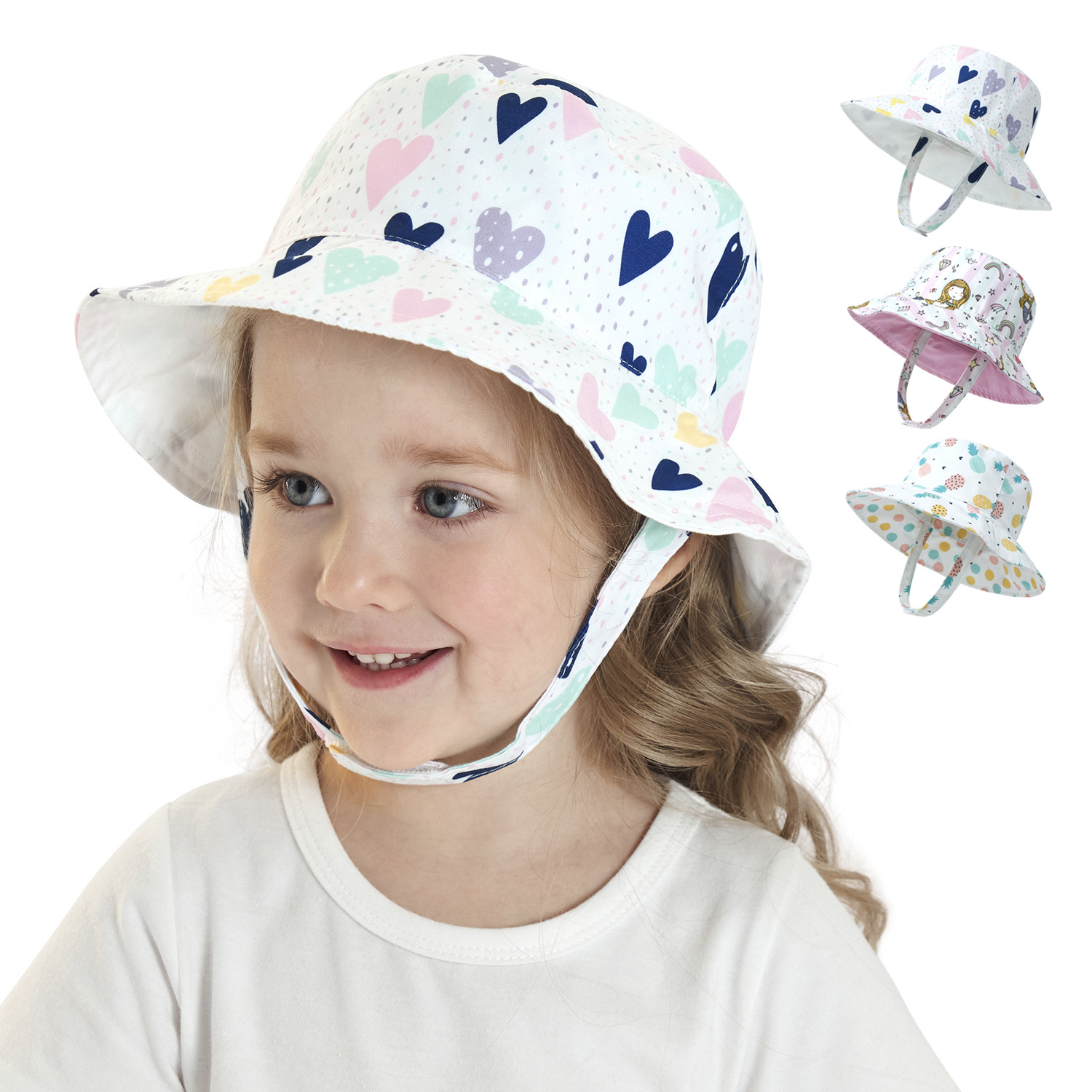Children's Sun Double-sided Baby Bucket Hat