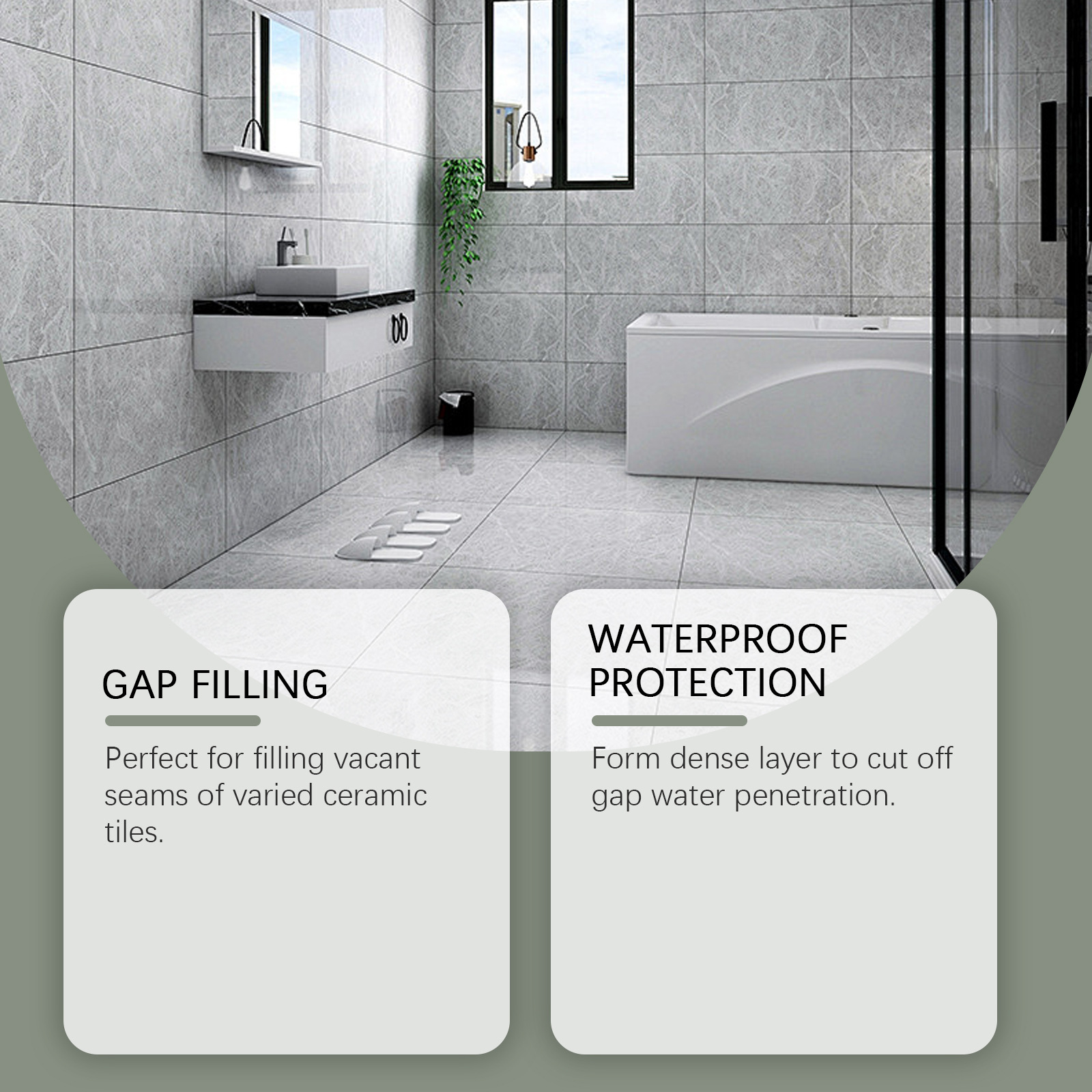 New Cross-border Product Beige Tile Grout For Home Kitchen Floor Tiles, Used For Leak Repair, Sealing, And Waterproofing. 5