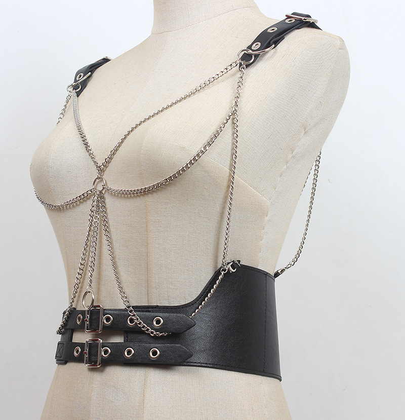 Title 1, Dark Girl Punk Metal Chain Leather Waist