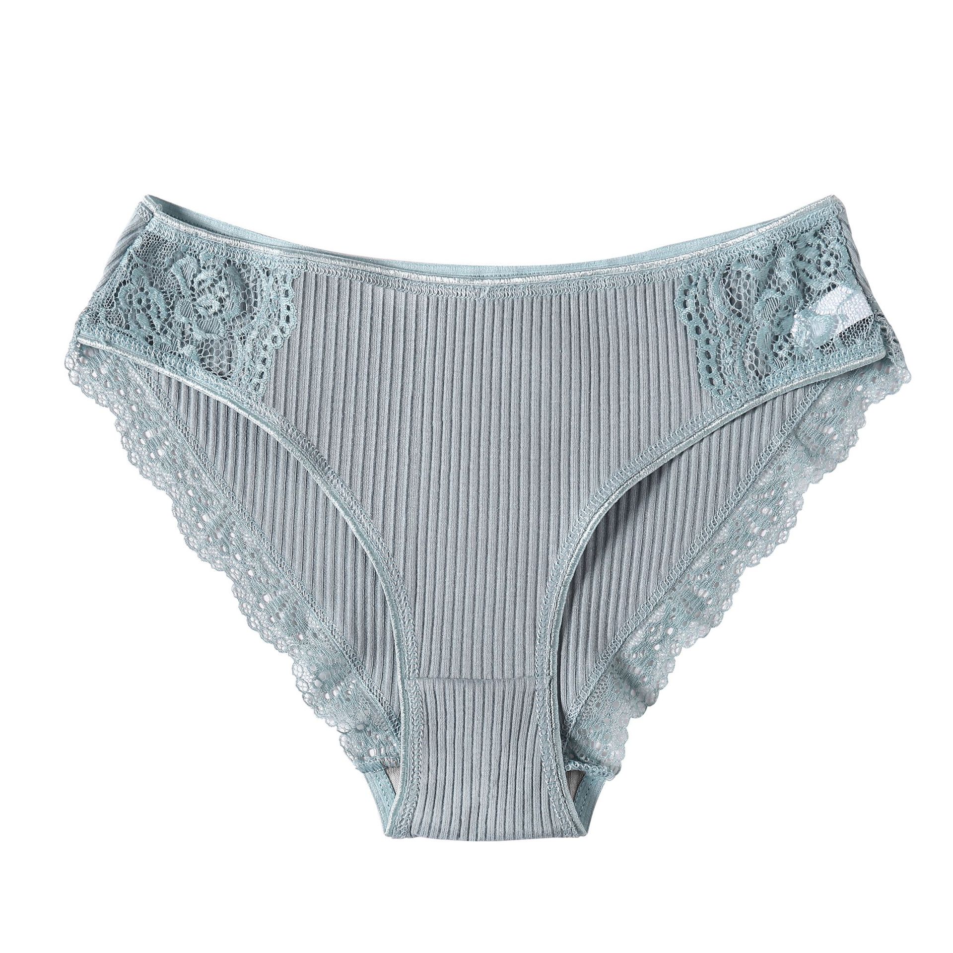 Title 6, Striped cotton lace panties for women, offering...