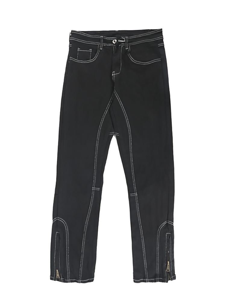 Title 6, Slim-fit Jeans with Chimney Zip Slit. Contempor...