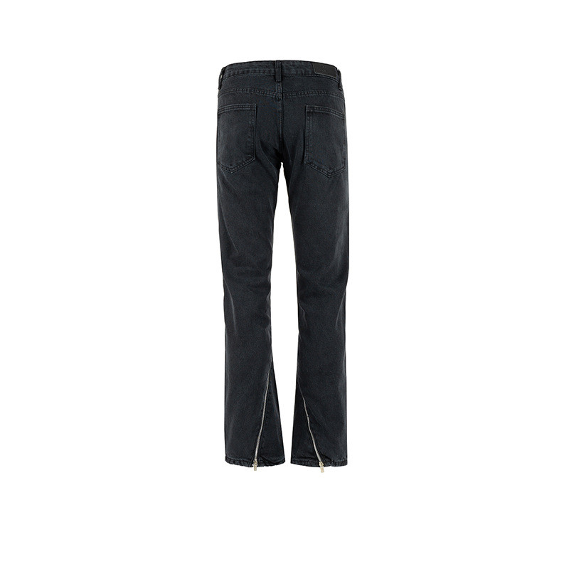 Title 5, High Street slim-fit zwarte jeans met wijde pijpen