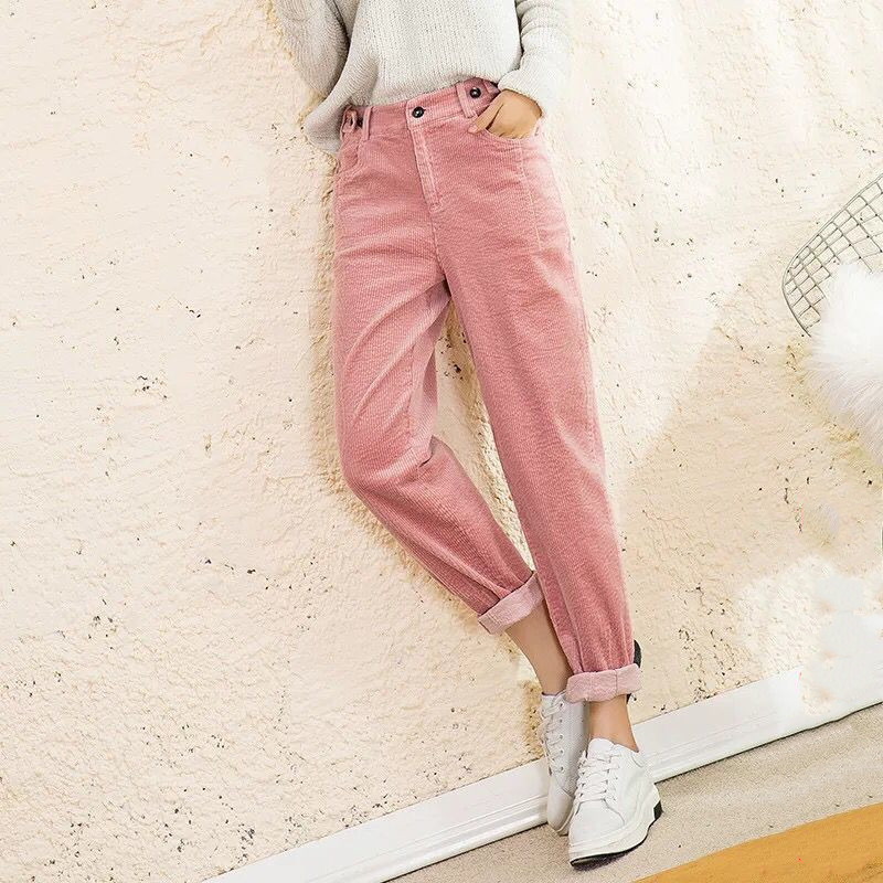 Title 11, Women Pants Loose Corduroy Harem High Waist