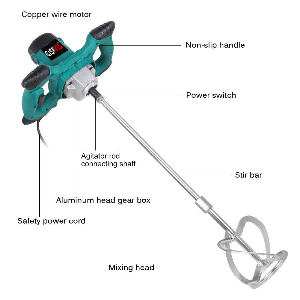 Electric Adjustable Speed Gypsum Cement Mixer — foto 5