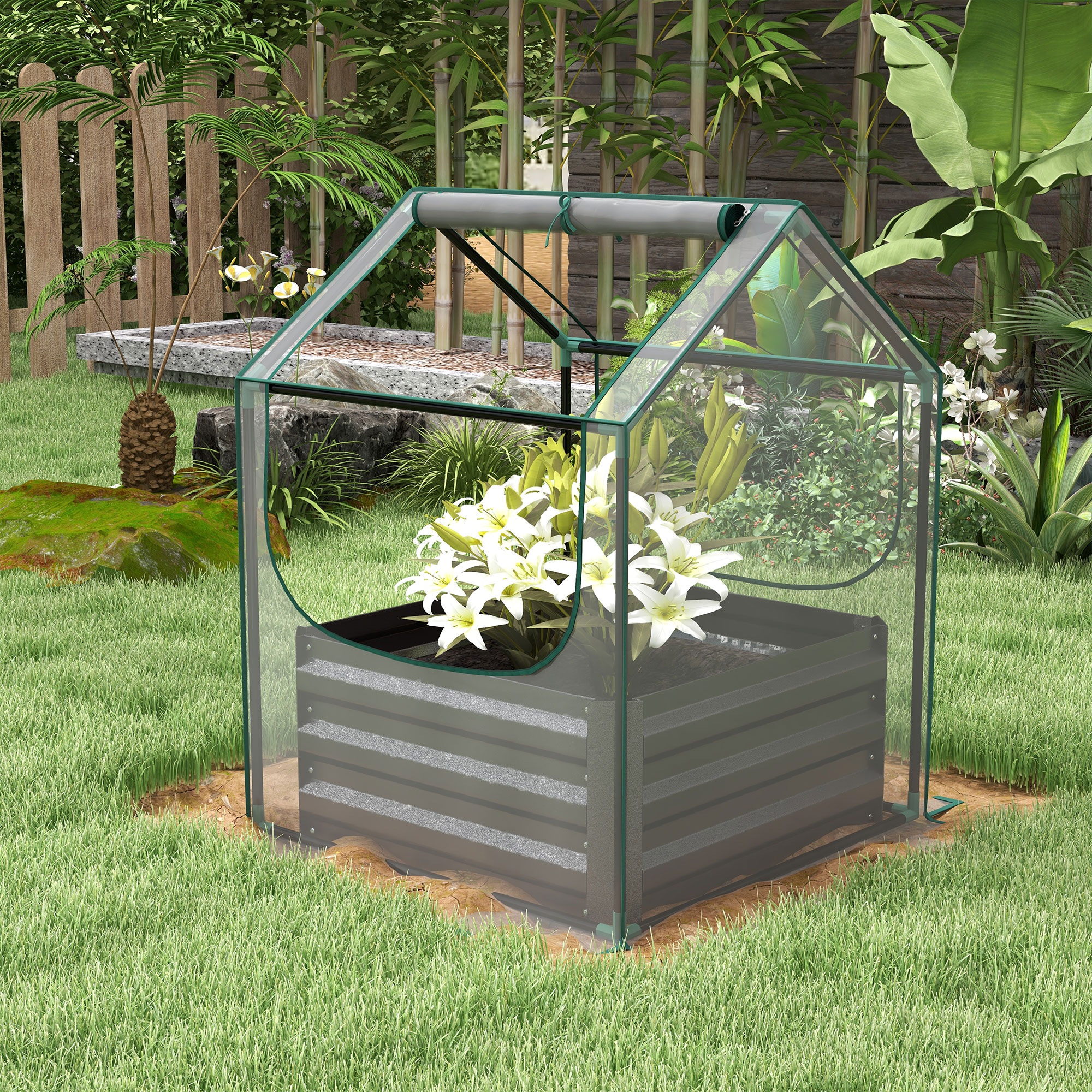 61 X 61cm Garden Planting Bed With Cover — image 7