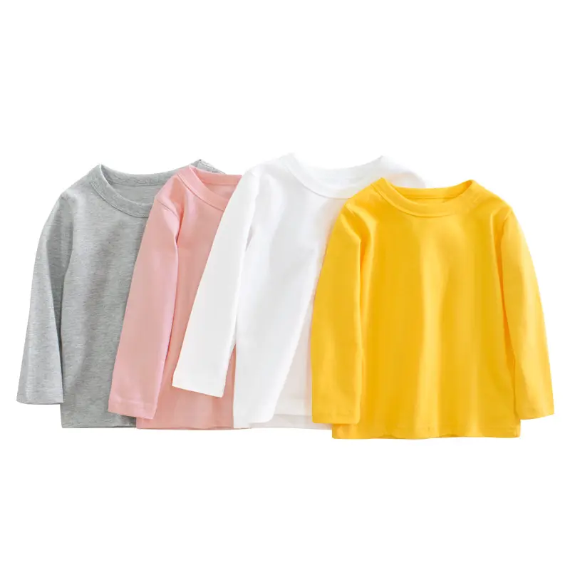 Boys Long Sleeve T Shirt Solid Color