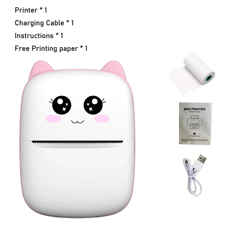 Portable 58mm Bluetooth Thermal Printer for Labels & Photos