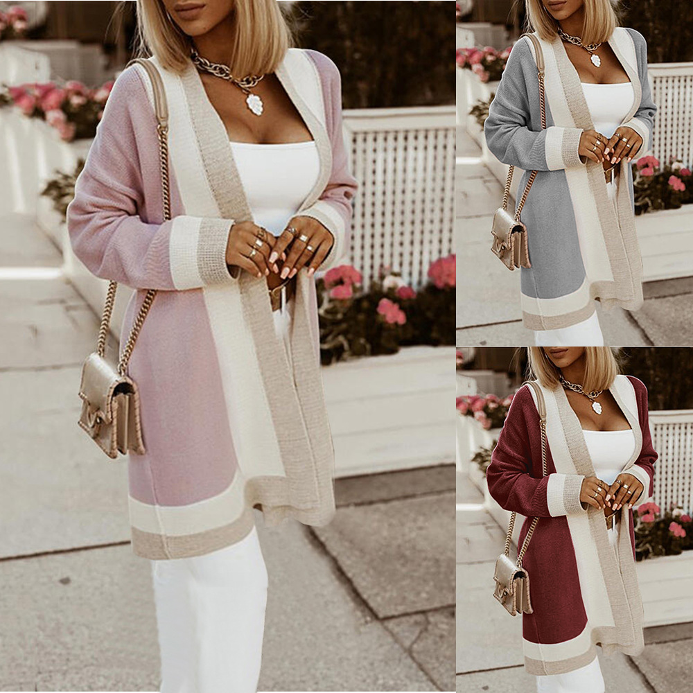 Warm Knitted Cardigan Sweater Long Sleeve
