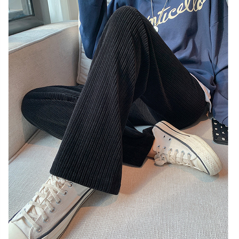 High Waist Straight Drape Loose Loose White Mopping Pants