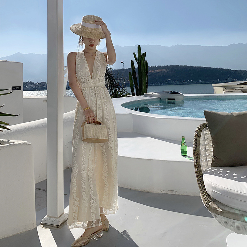 Women's Vacation Travel Jumpsuit Beach Skirt