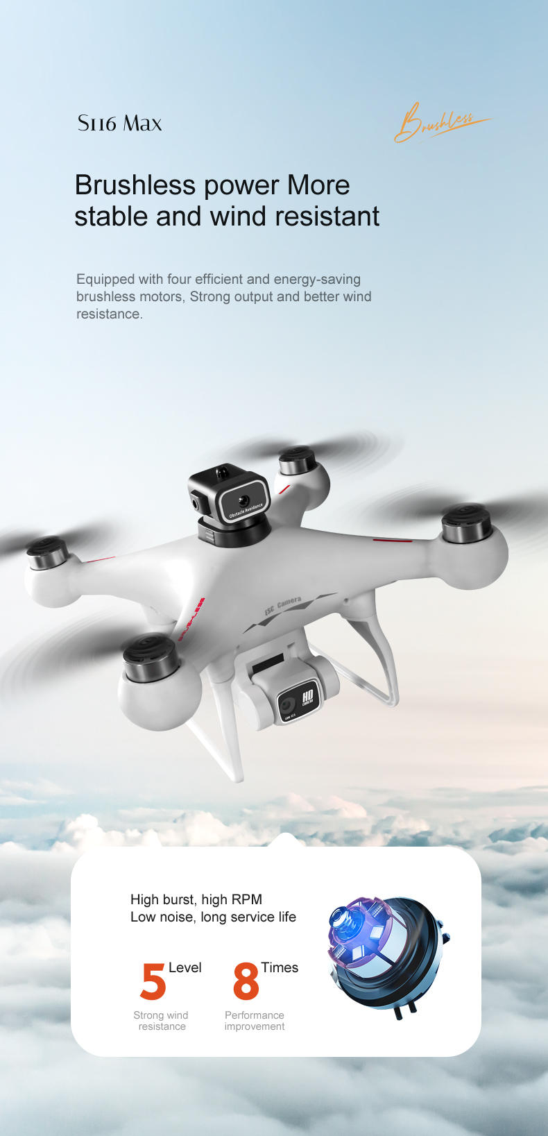 S116- Dual Camera Dual Electric Drone detail