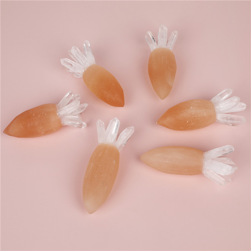 Best Selling Source Of Natural Gypsum Crystal Carrot Ornaments - 4