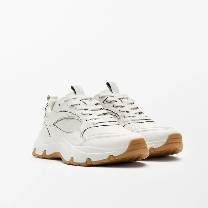 Women's First Layer Cowhide Casual Round Toe