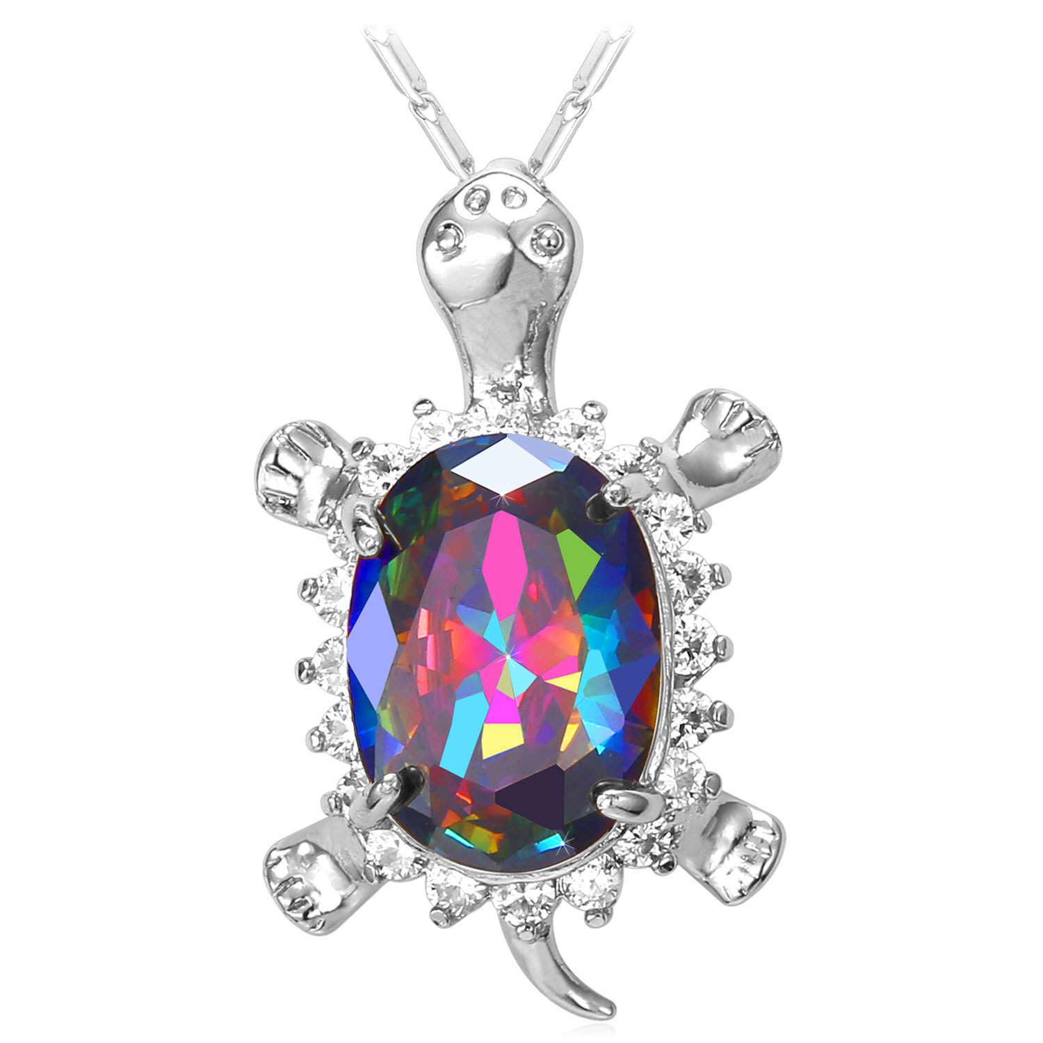 Cute Tortoise Pendant Copper Plated 18K Gold Necklace Female Clavicle Chain Jewelry