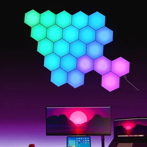 Colorful Color-changing Gaming Atmosphere Smart Quantum Light Induction Honeycomb