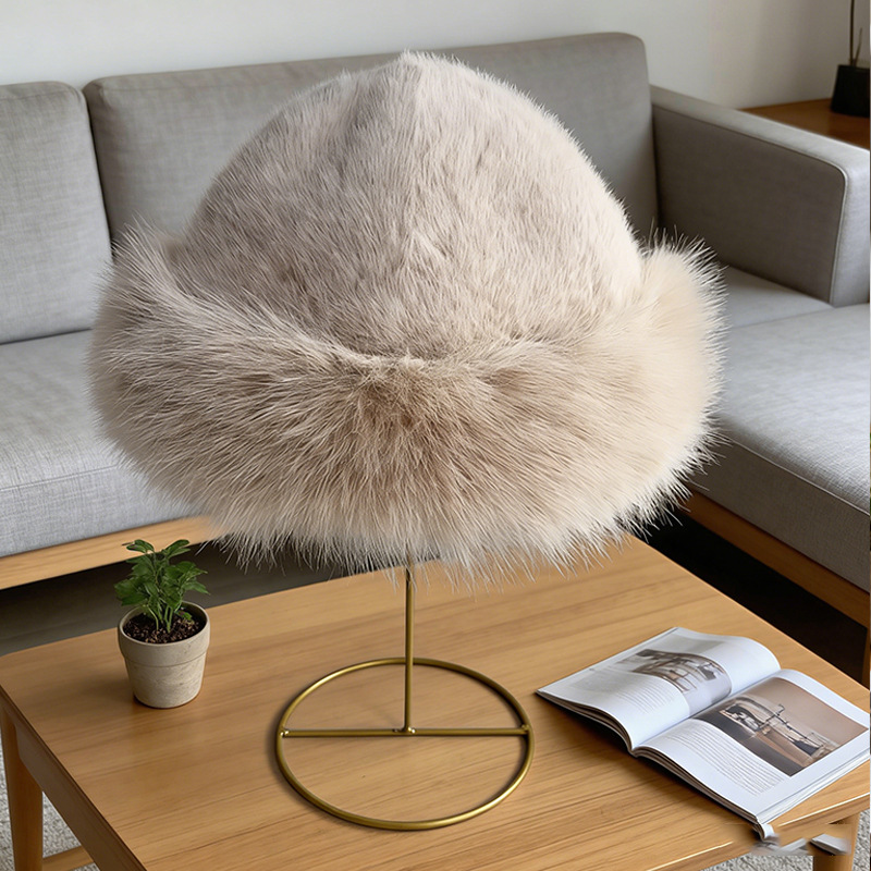 Winter And Autumn Plain-color Plush Mongolian Hat With Added Insulation And Thickening For Warmth. Fashionable And Versatile, Suitable For All Occasions. Anti-freezing And Ear-protection Hat